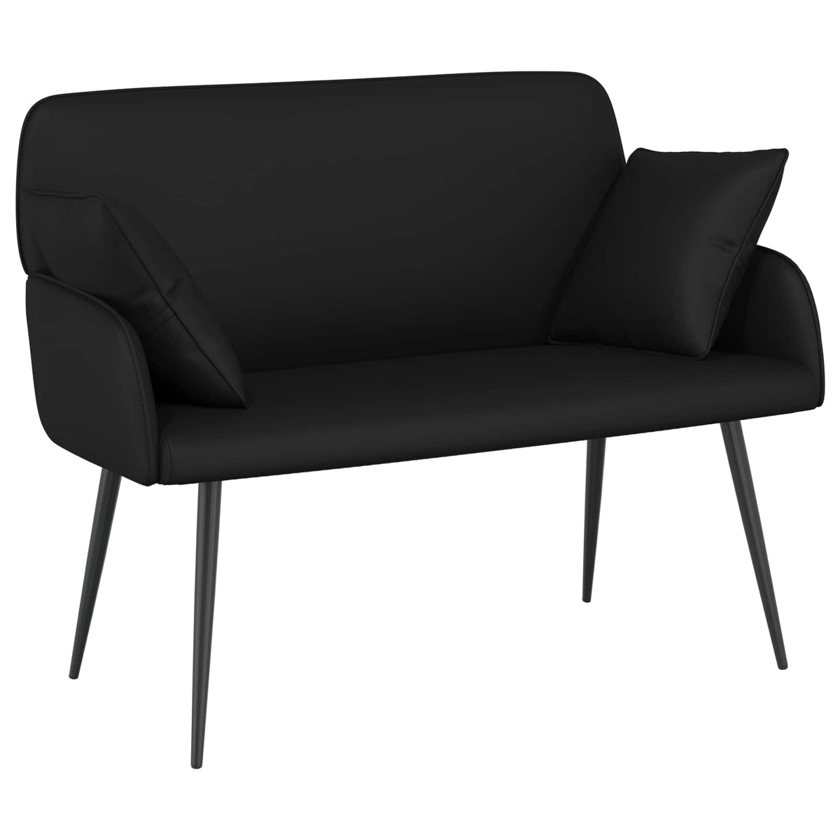 Faux Leather 2 Seater Sofa 115cm Wide With Metal Legs - Vantage Home
