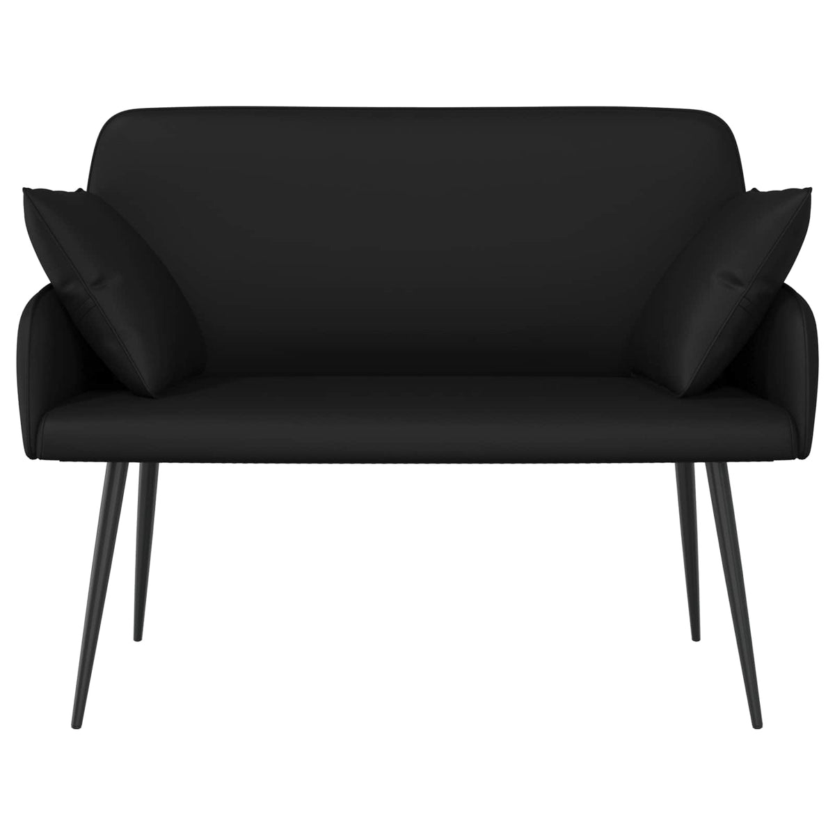 Faux Leather 2 Seater Sofa 115cm Wide With Metal Legs - Vantage Home