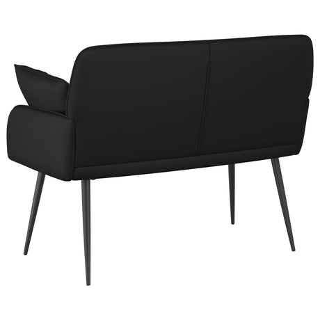 Faux Leather 2 Seater Sofa 115cm Wide With Metal Legs - Vantage Home