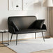 Faux Leather 2 Seater Sofa 115cm Wide With Metal Legs - Vantage Home