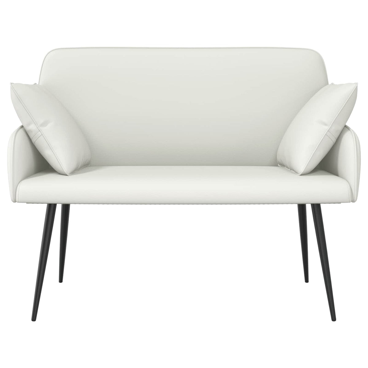 Faux Leather 2 Seater Sofa 115cm Wide With Metal Legs - Vantage Home
