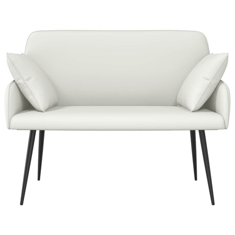 Faux Leather 2 Seater Sofa 115cm Wide With Metal Legs - Vantage Home