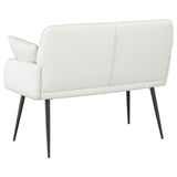 Faux Leather 2 Seater Sofa 115cm Wide With Metal Legs - Vantage Home