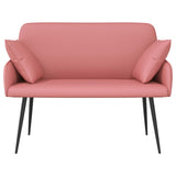 Faux Leather 2 Seater Sofa 115cm Wide With Metal Legs - Vantage Home