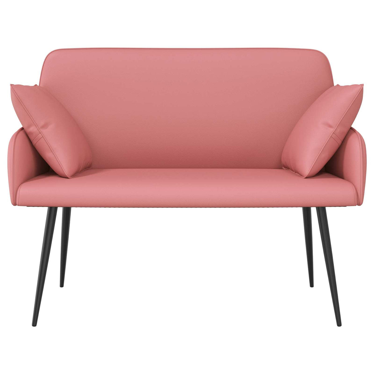 Faux Leather 2 Seater Sofa 115cm Wide With Metal Legs - Vantage Home