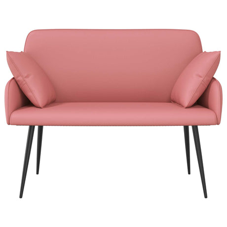 Faux Leather 2 Seater Sofa 115cm Wide With Metal Legs - Vantage Home