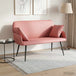 Faux Leather 2 Seater Sofa 115cm Wide With Metal Legs - Vantage Home