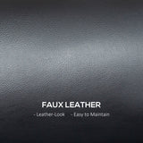 Faux Leather 2 Seater Sofa 117cm Wide With Rubberwood Legs - Velmora