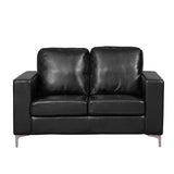 Faux Leather 2 Seater Sofa 133cm Wide With Metal Legs - Kensington Home