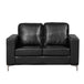 Faux Leather 2 Seater Sofa 133cm Wide With Metal Legs - Kensington Home
