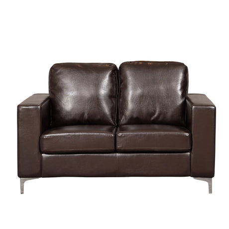 Faux Leather 2 Seater Sofa 133cm Wide With Metal Legs - Kensington Home