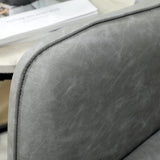 Faux Leather 2 Seater Sofa 135cm Wide With Rubberwood Legs - Velmora