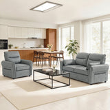 Faux Leather 2 Seater Sofa 136cm Wide - Velmora