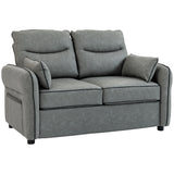 Faux Leather 2 Seater Sofa 136cm Wide - Velmora