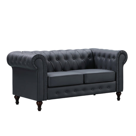Faux Leather 2 Seater Sofa 153cm Wide - Kensington Home