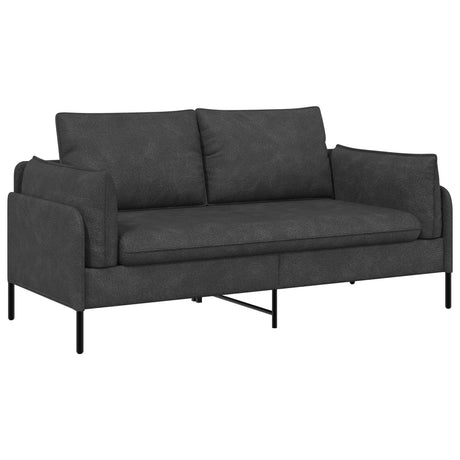 Faux Leather 2 Seater Sofa 188cm Wide With Metal Legs - Vantage Home
