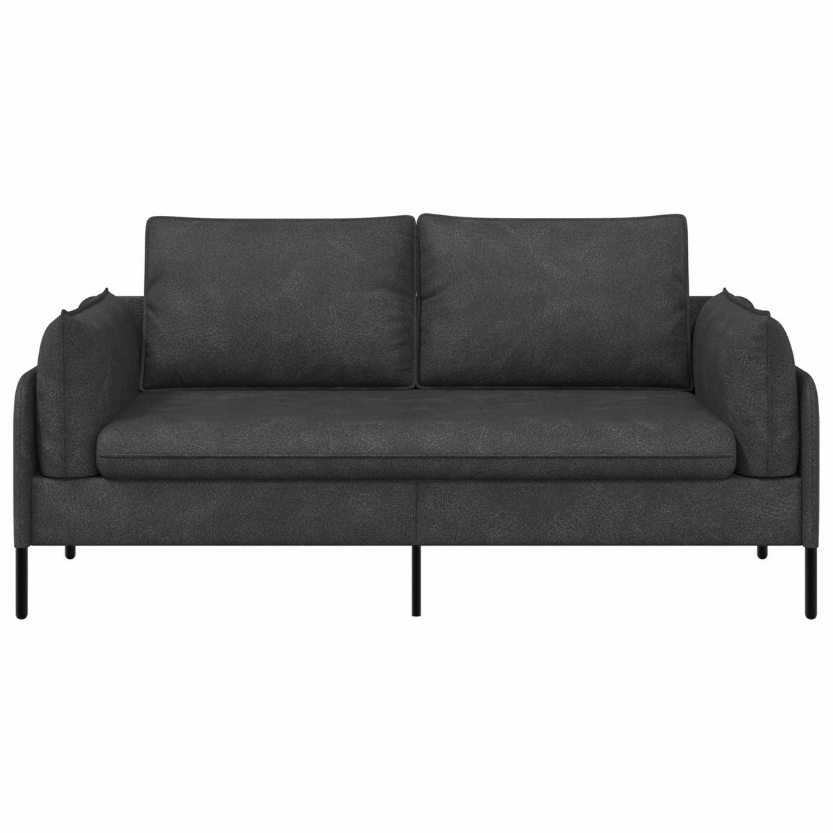 Faux Leather 2 Seater Sofa 188cm Wide With Metal Legs - Vantage Home