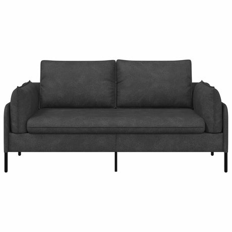 Faux Leather 2 Seater Sofa 188cm Wide With Metal Legs - Vantage Home