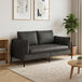 Faux Leather 2 Seater Sofa 188cm Wide With Metal Legs - Vantage Home