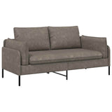 Faux Leather 2 Seater Sofa 188cm Wide With Metal Legs - Vantage Home