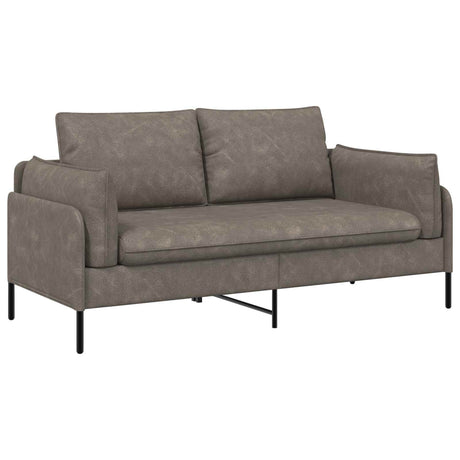 Faux Leather 2 Seater Sofa 188cm Wide With Metal Legs - Vantage Home