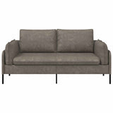 Faux Leather 2 Seater Sofa 188cm Wide With Metal Legs - Vantage Home