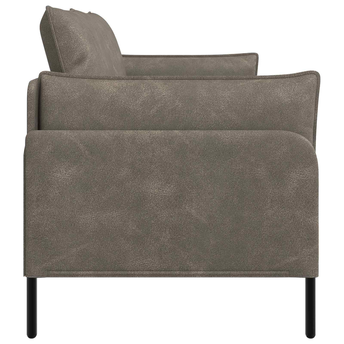 Faux Leather 2 Seater Sofa 188cm Wide With Metal Legs - Vantage Home