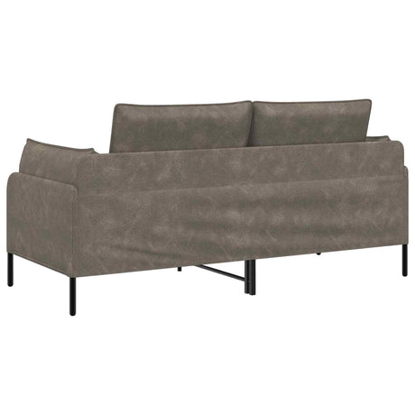 Faux Leather 2 Seater Sofa 188cm Wide With Metal Legs - Vantage Home
