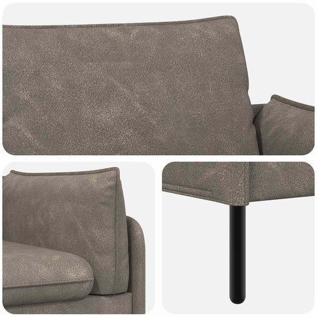 Faux Leather 2 Seater Sofa 188cm Wide With Metal Legs - Vantage Home