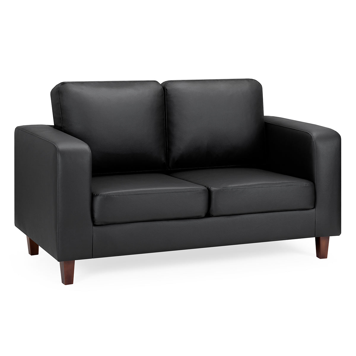 Faux Leather 2 Seater Sofa - Box