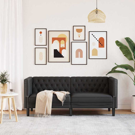 Faux Leather 2 Seater Sofa Chesterfield 174cm Wide - Vantage Home