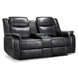 Faux Leather 2 Seater Sofa Electric Recliner - Galaxy Tech