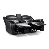 Faux Leather 2 Seater Sofa Electric Recliner - Galaxy Tech