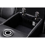 Faux Leather 2 Seater Sofa Electric Recliner - Galaxy Tech