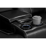 Faux Leather 2 Seater Sofa Electric Recliner - Galaxy Tech