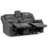 Faux Leather 2 Seater Sofa Electric Recliner - Harald