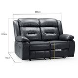 Faux Leather 2 Seater Sofa Recliner - Novie