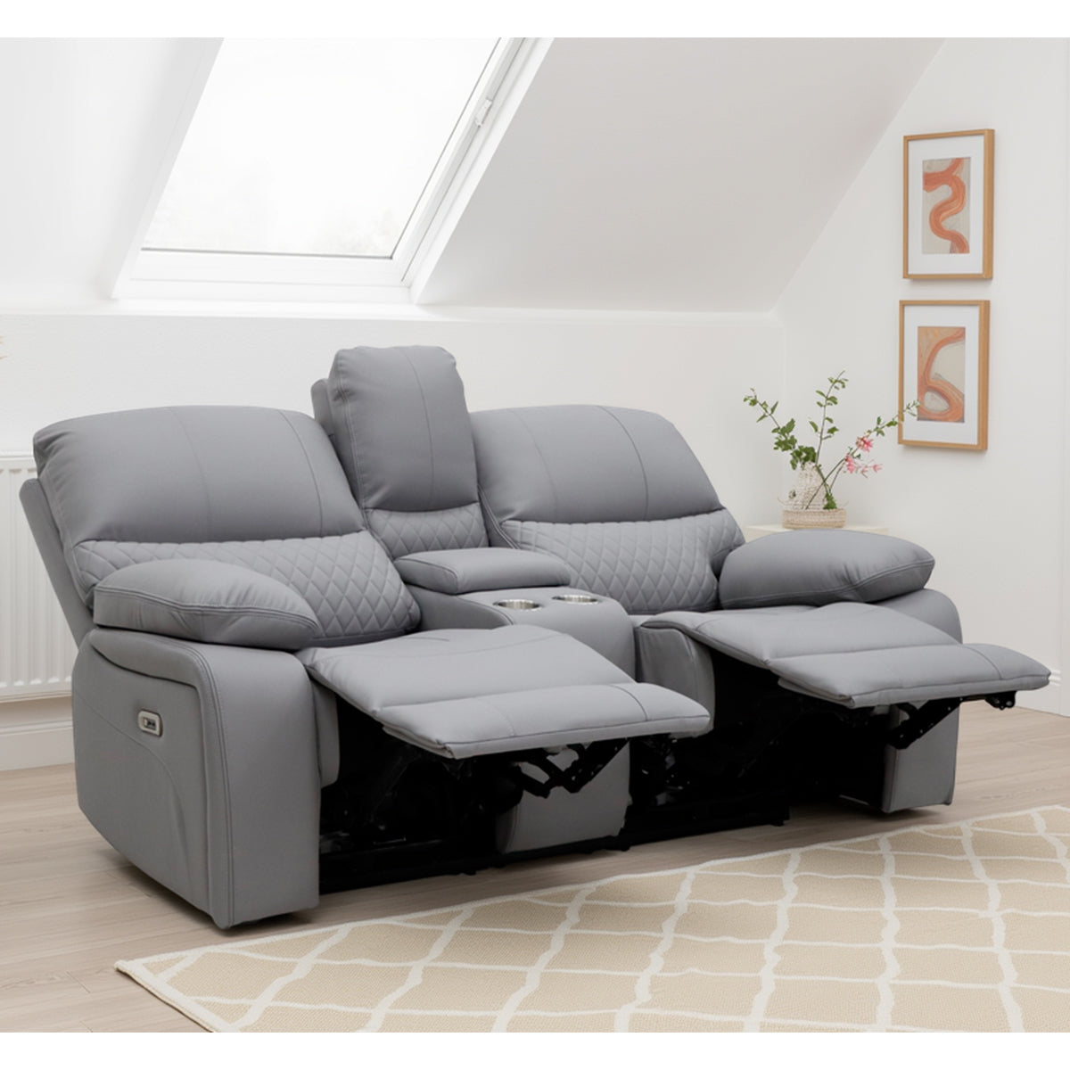 Faux Leather 2 Seater Sofa Recliner - Orla