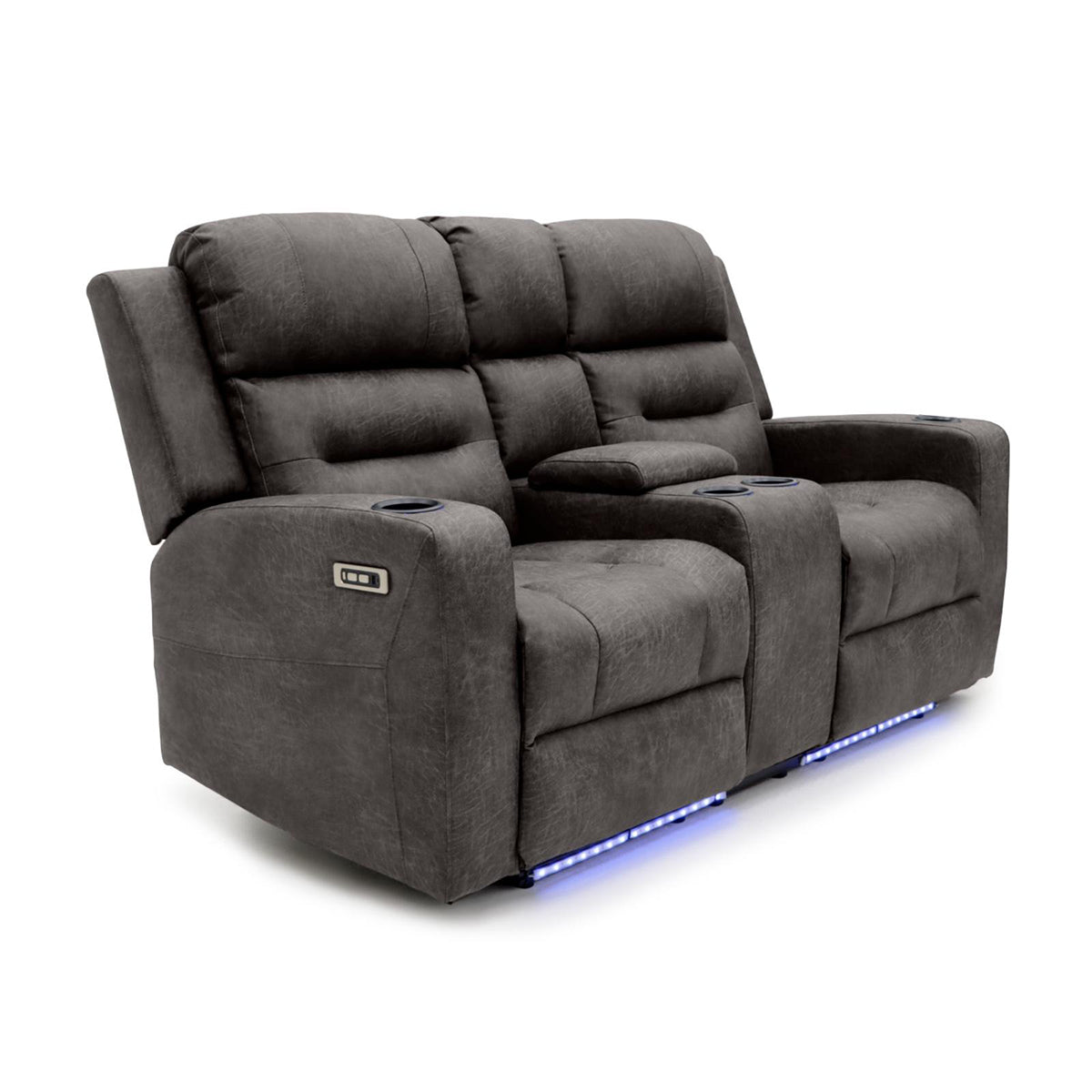 Faux Leather 2 Seater Sofa Recliner Tech - C-Love