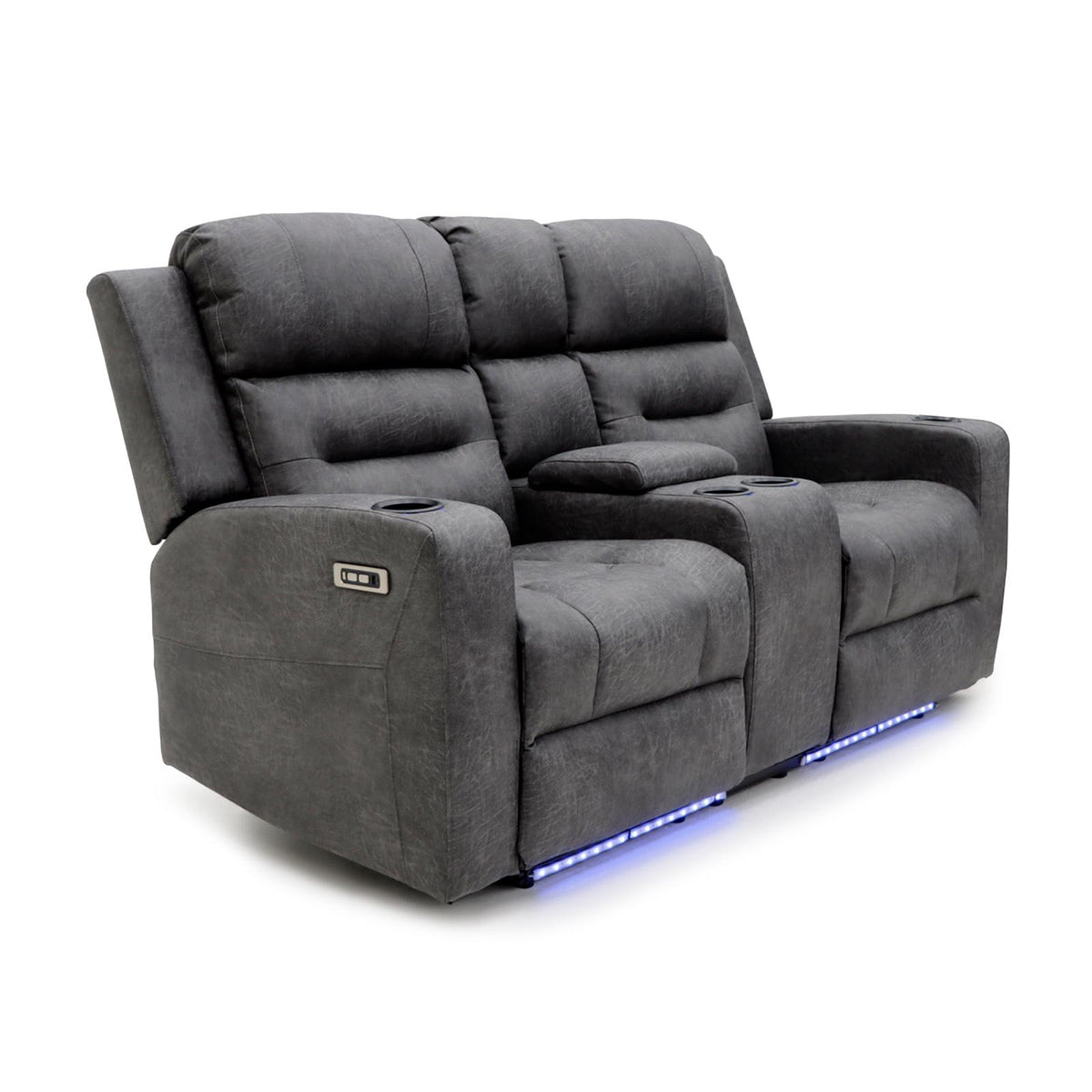 Faux Leather 2 Seater Sofa Recliner Tech - C-Love