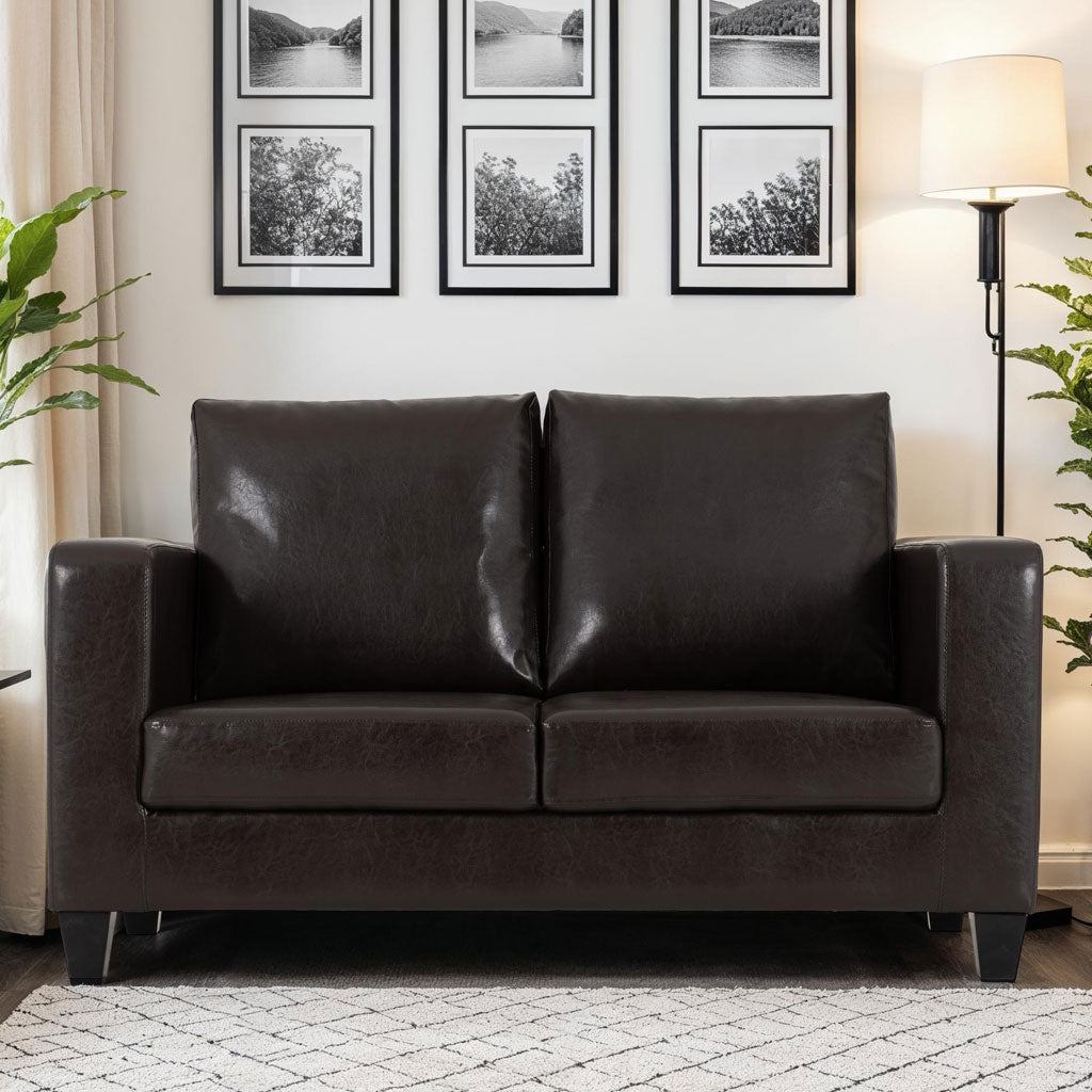 Faux Leather 2 Seater Sofa - Tempo
