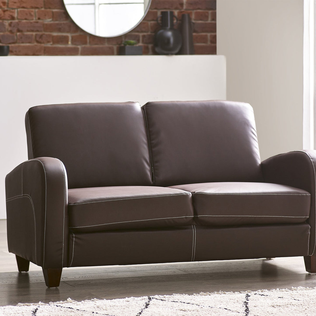Faux Leather 2 Seater Sofa - Vivo