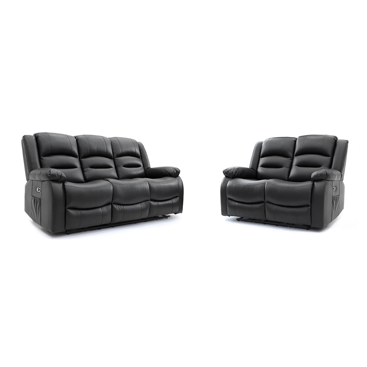 Faux Leather 3 + 2 Seater Sofa Set Electric Recliner - Alva