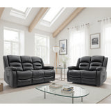 Faux Leather 3 + 2 Seater Sofa Set Electric Recliner - Alva
