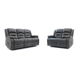 Faux Leather 3 + 2 Seater Sofa Set Electric Recliner - Alva