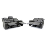 Faux Leather 3 + 2 Seater Sofa Set Electric Recliner - Alva