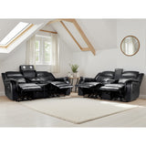 Faux Leather 3 + 2 Seater Sofa Set Electric Recliner - Galaxy Tech