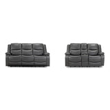 Faux Leather 3 + 2 Seater Sofa Set Electric Recliner - Harald