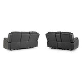 Faux Leather 3 + 2 Seater Sofa Set Electric Recliner - Harald