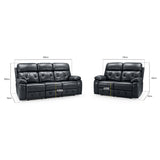 Faux Leather 3 + 2 Seater Sofa Set Recliner - Cody